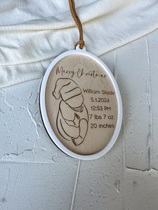 Baby Birth Stat Ornaments