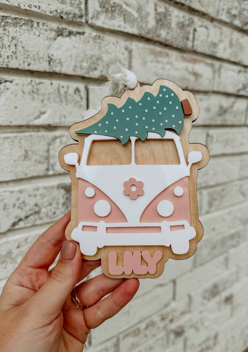 VW Van Tree Ornament | Personalized – Jean and Lily CO