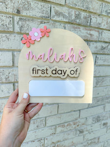 Back to School Boards | Arched | My First and Last Day