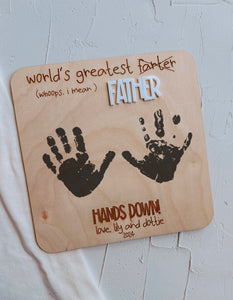 Worlds Greatest Farter | Handprint sign