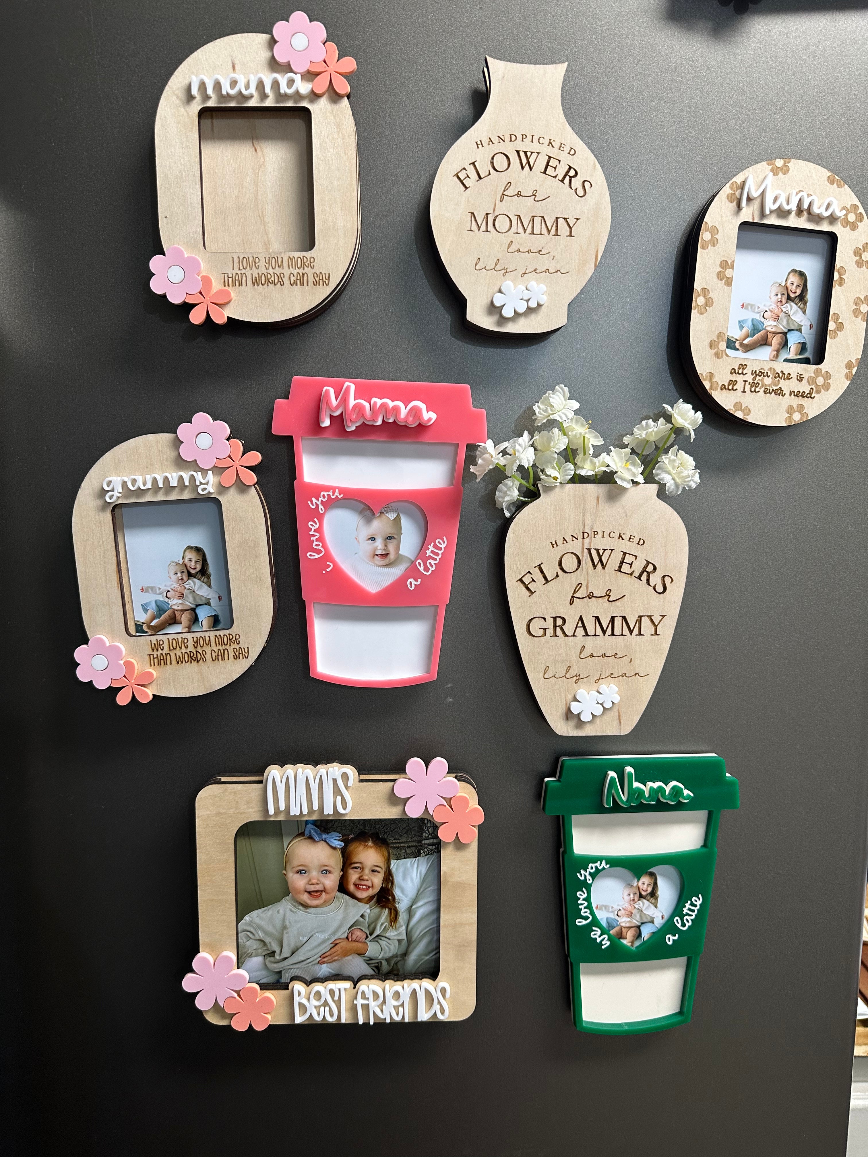 Mother’s Day Flower Vase Magnet | Personalized Flower Vase Magnet