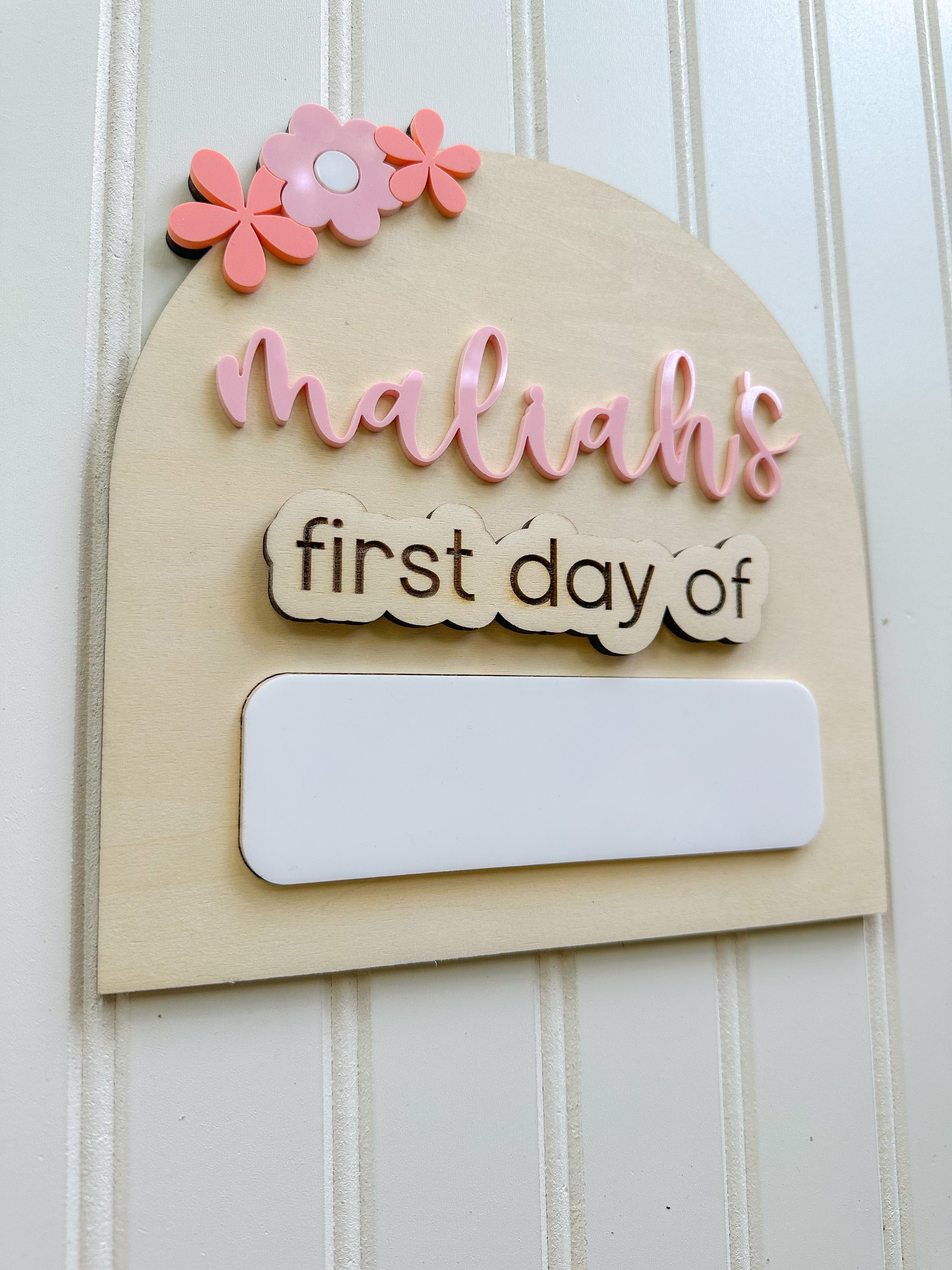 Back to School Boards | Arched | My First and Last Day