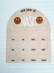 My First Year Board | Arched | Custom