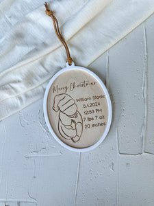 Baby Birth Stat Ornaments