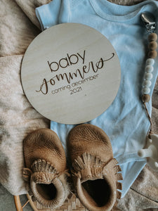 Baby Announcement | Wooden Announcement Round