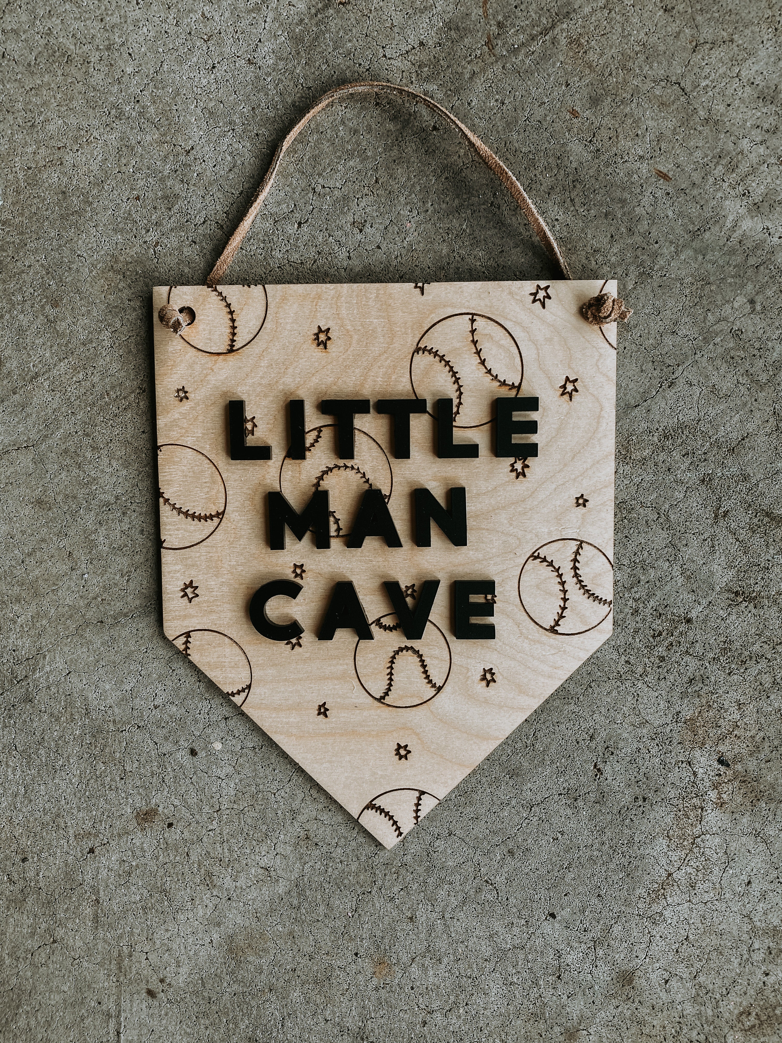 Little Man Cave Banner Sign